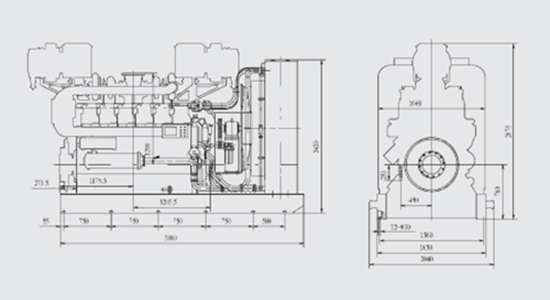 The project drawing of exterior view and interface size